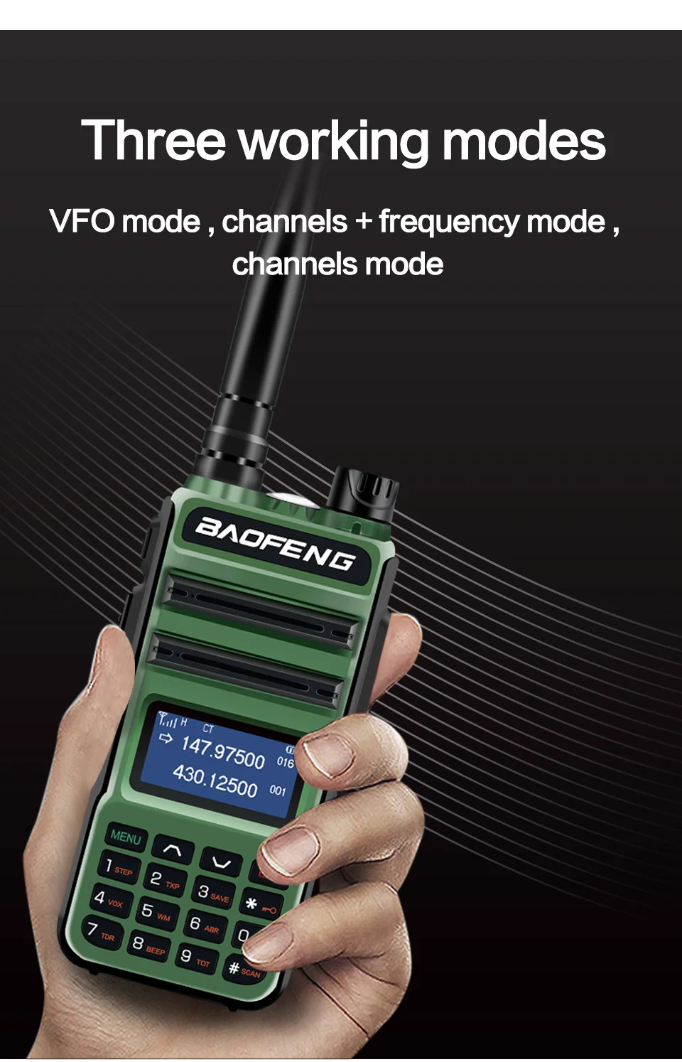 2 pz BaoFeng UV10R Pro 10W Walkie Talkie trasmettitore a lungo raggio UV-10R Pro Radio bidirezionale 128CH VHF UHF 136-174Mhz 400-520Mhz