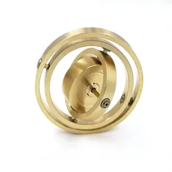 Mecânica giroscópio triaxial, cobre puro precisão, metal, anti-gravidade, movimento angular, brinquedo de equilíbrio para Boy