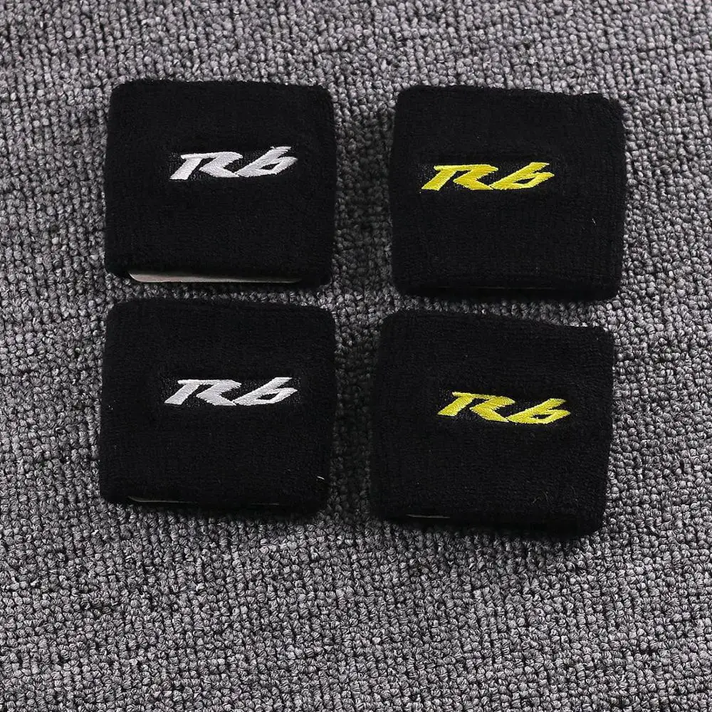 3D Embroidery R6 Logo Motorcycle Front Fluid Brake Clutch Reservoir Socks Cuff For Yamaha YZF R6 YZF-R6 YZFR6 R6S Reservoir Sock