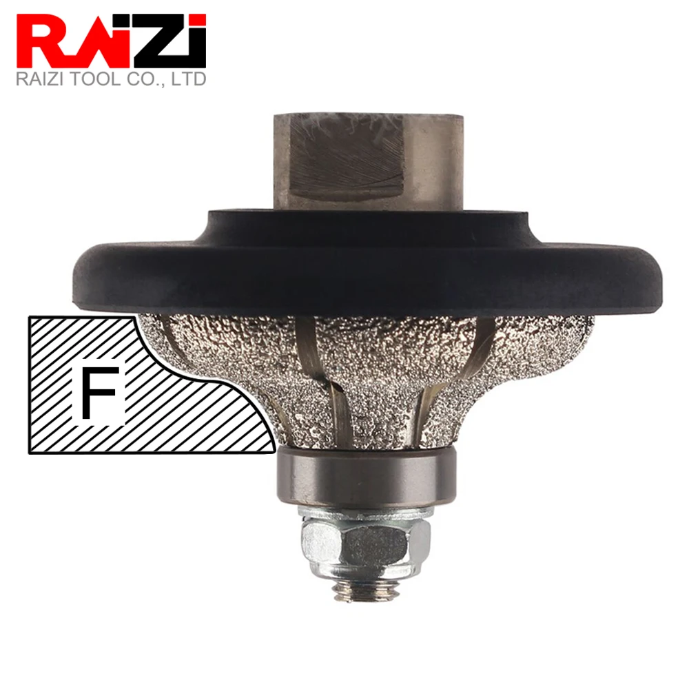 Imagem -03 - Raizi 1pc Diamante Mão Perfil Roda Ogee Forma para 20 30 mm Granito Mármore Borda Pedra Profiler Vácuo Soldadas Roteador Bit