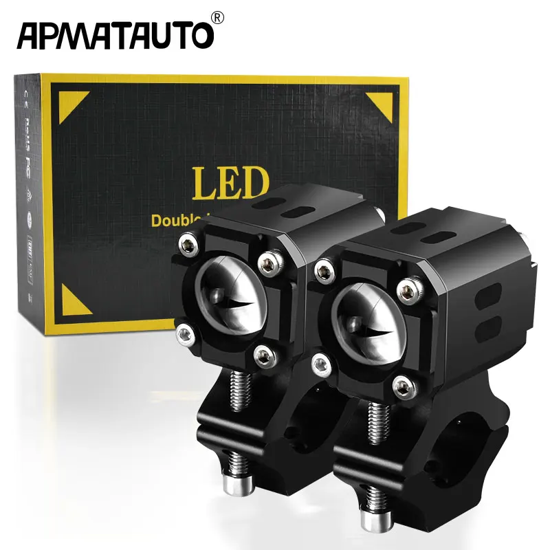 

X6A 1Set Lens Hi/Low Auxiliary Lights Motorcycle 70W Spot Driving flash Fog Lamps For BMW R1200GS F800GS F700GS F650 12v 6000K