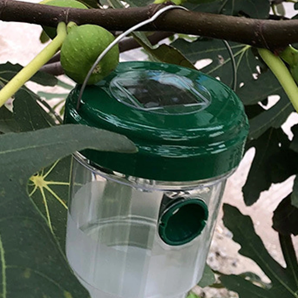 1PCS Solar Powered Wasp Trap Fruit Fly Trap for Wasp Bees Hornets with Double Entry Wasp Killer for Outdoor Garden Park
