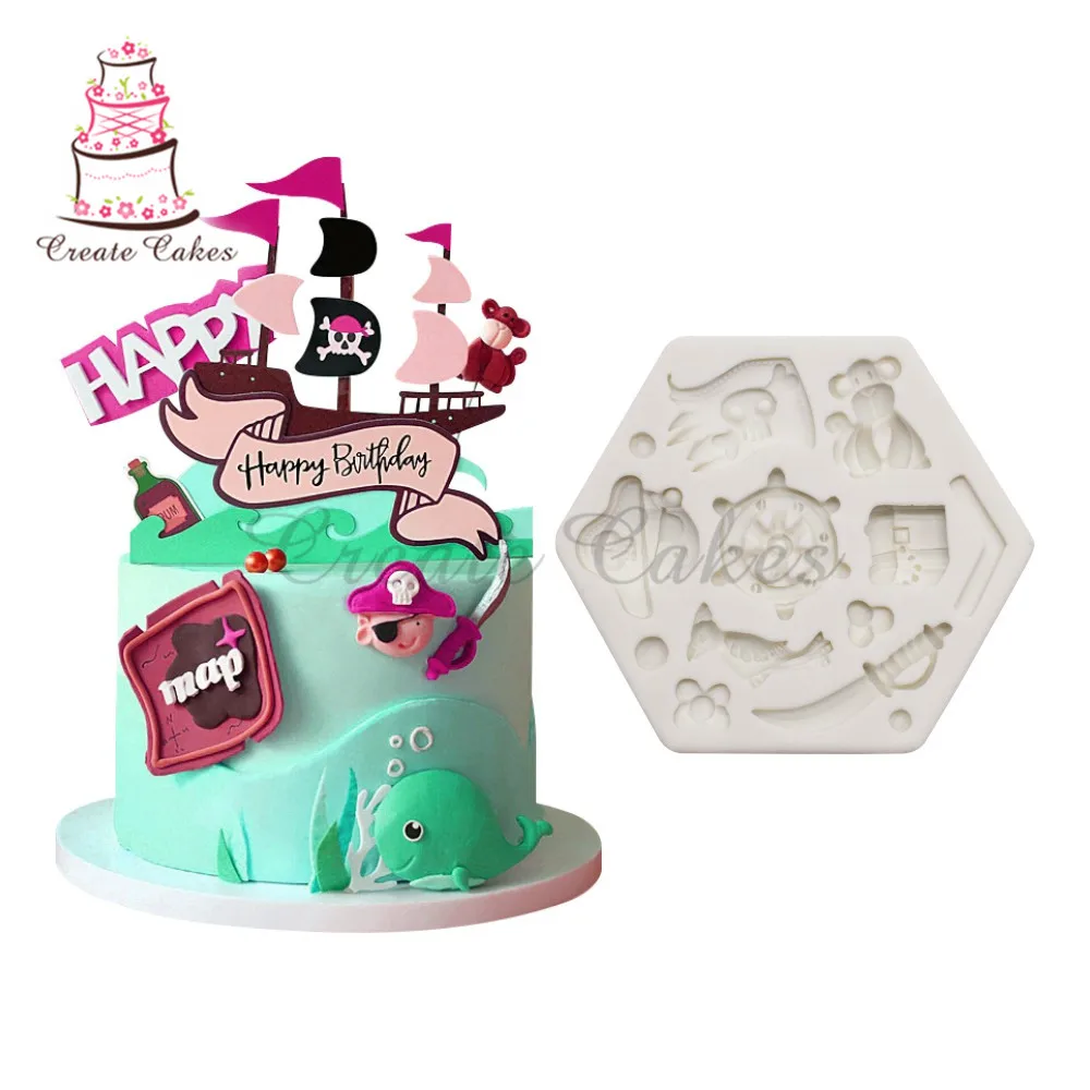 Cartoon Plastic Template Mold Food Grade Silicone Cake Mold Fondant Decorative Mold Baking Tool Cake Tool