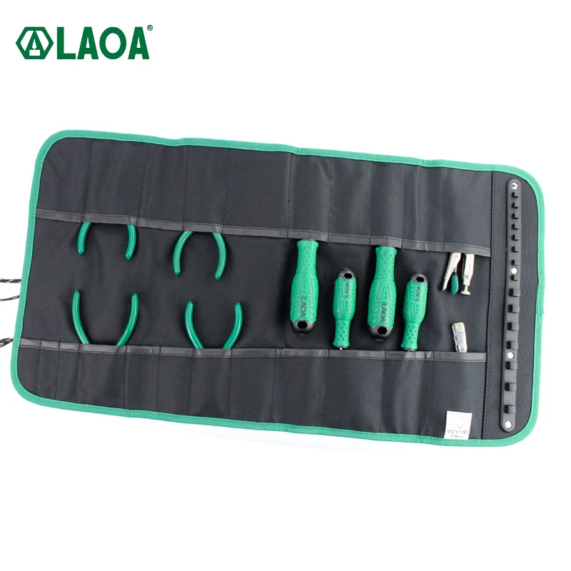 LAOA Oxford ผ้าเครื่องมือม้วนซ่อมกระเป๋าไขควง Mini เครื่องมือช่างไฟฟ้า