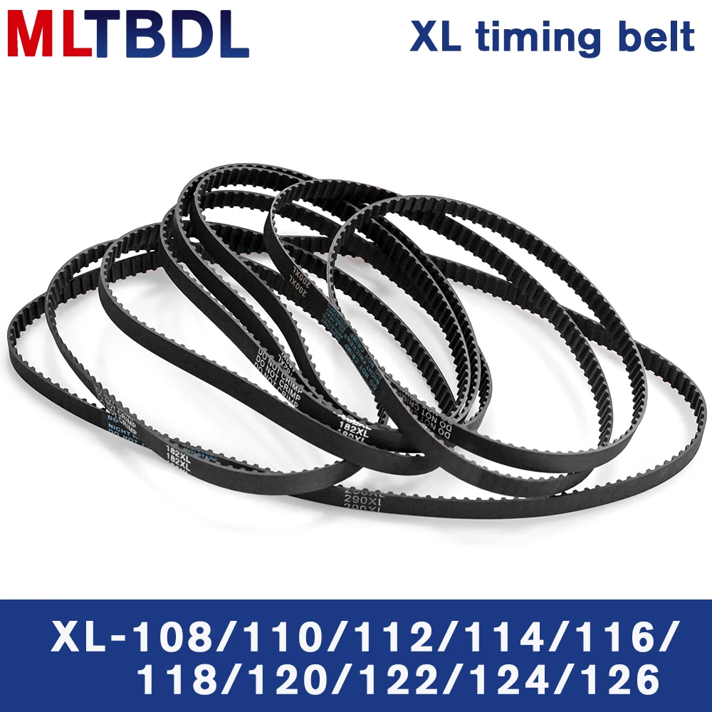 

XL Timing Belt 108/110/112/114/116/118/120/122/124/126XL Rubber Timing Pulley Belt 10 Width Closed Loop Toothed Transmisson Belt