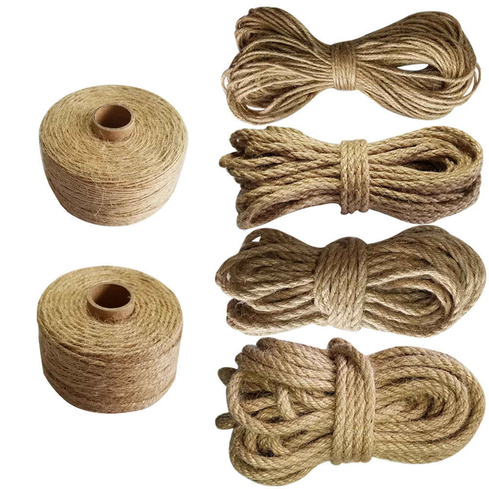 100% Natural Jute thread rope twine macrame cords for decoration handmade DIY