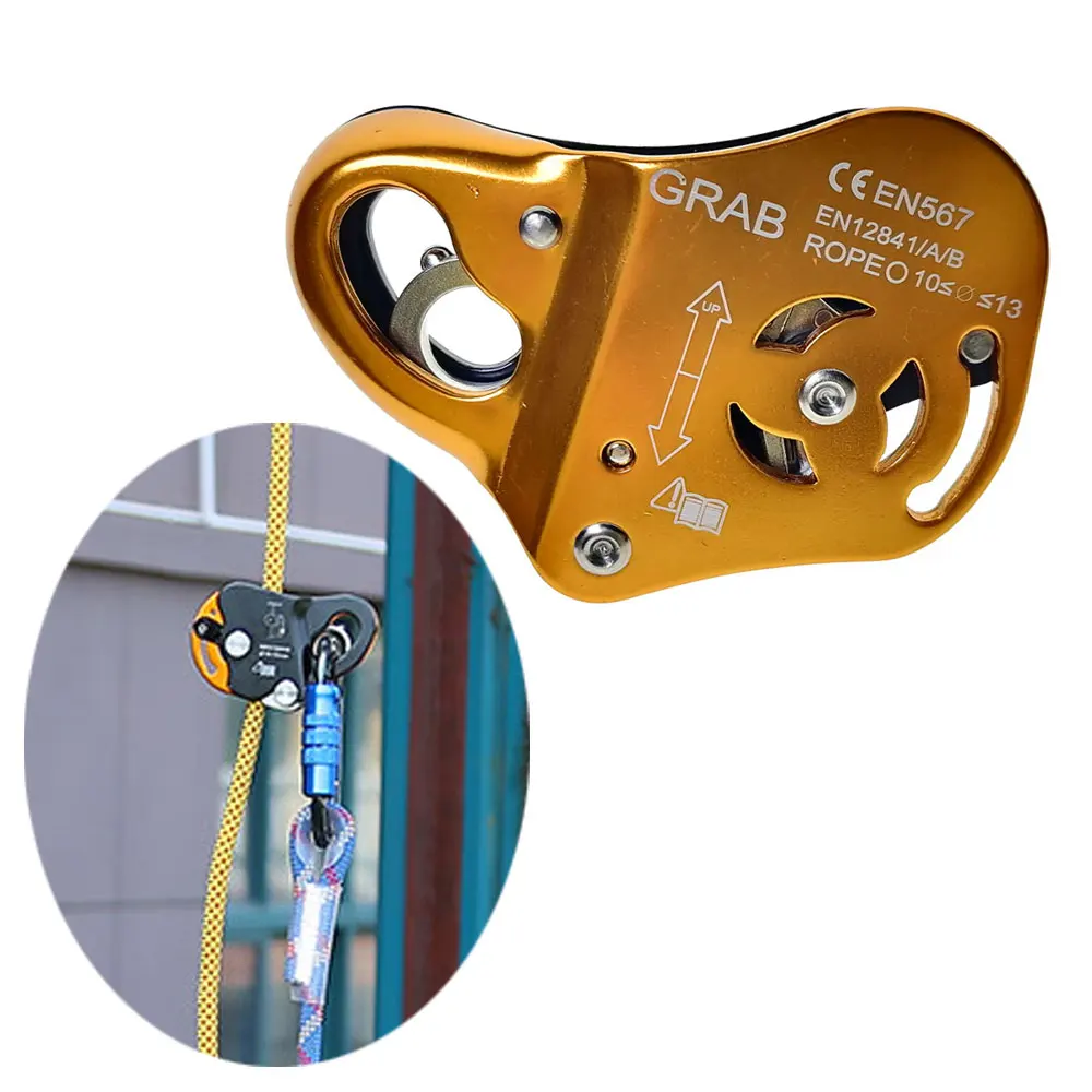 

Climbing Ascender Fall Protection Belay Device Climbing Rope Grip Clamp Tree Arborist Rope Grab Self-Locking