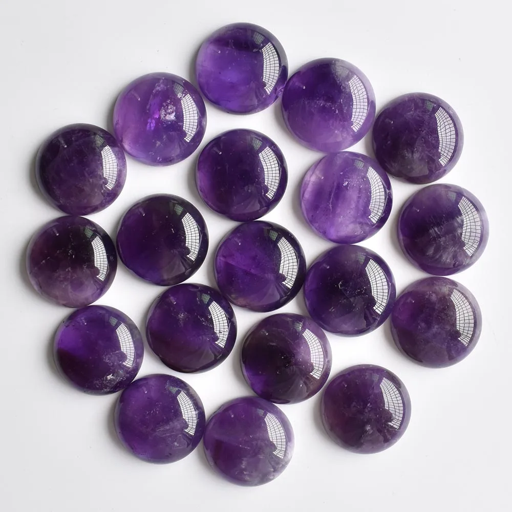 Großhandel 24 Stück/Los Bestseller Hochwertige Opal-Malachit-Tigerauge Naturstein Gemischte Runde Cabochons 20mm Kostenloser Versand – Detail 11