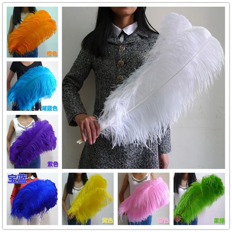 

Sale 50pcs/lot Beautiful Ostrich Feather 60-65cm/24-26inches Wedding Jewelry Diy Christmas for Carnival Plumes