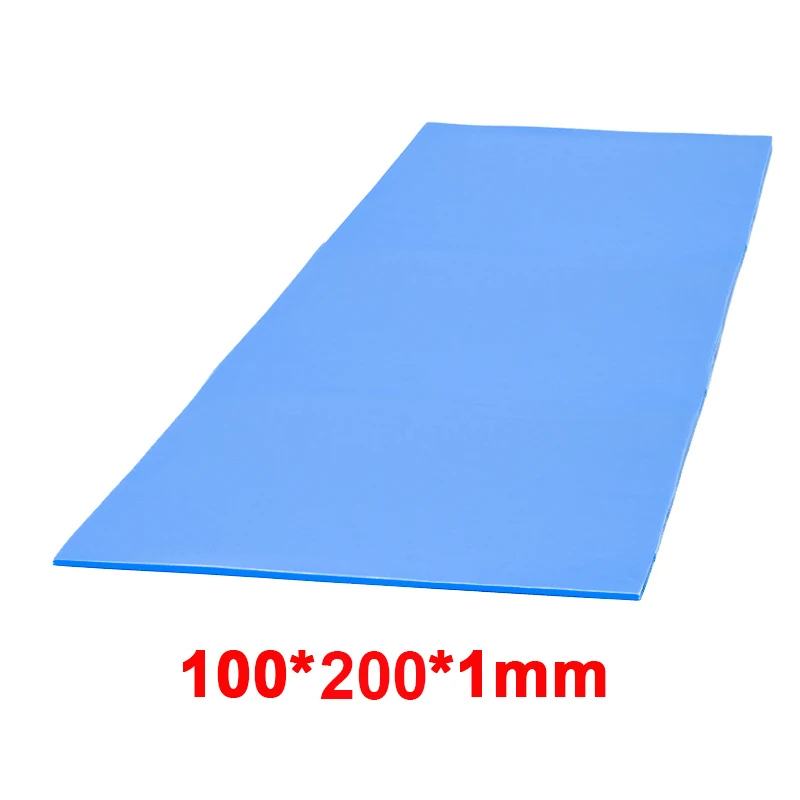 عالية الأداء 6.0 واط/mK 100*200 مللي متر معجون حراري الوسادة الموصلية وحدة المعالجة المركزية المبرد التبريد موصل بطانة حماية من السيليكون منصات الحرارية