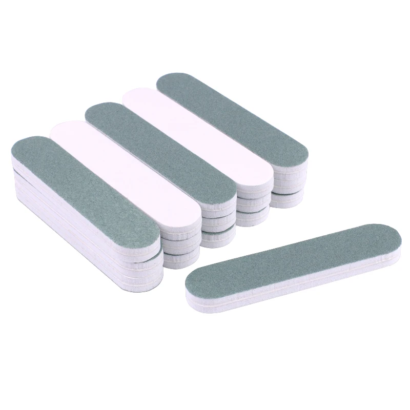 

50pcs/lot Mini Nail Buffer Sponge File 1000/4000 Sanding Polishing Nail Art Files 9*2cm Green White Sanding Manicure Tools Set