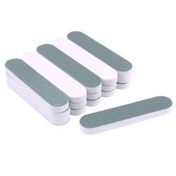 50pcs/lot Mini Nail Buffer Sponge File 1000/4000 Sanding Polishing Nail Art Files 9*2cm Green White Sanding Manicure Tools Set