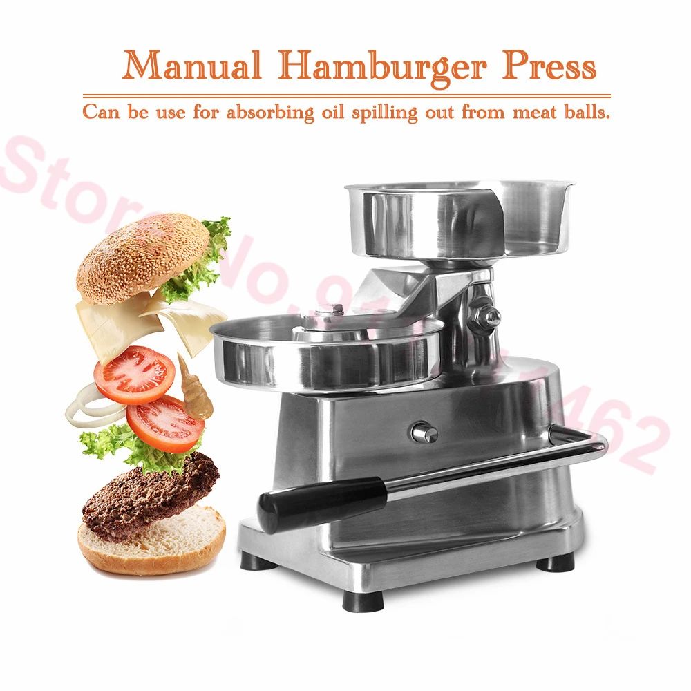 Stainless Steel Hamburger Press 100mm-150mm Burger Forming Machine Round Meat Shape Processor for Household Commercial