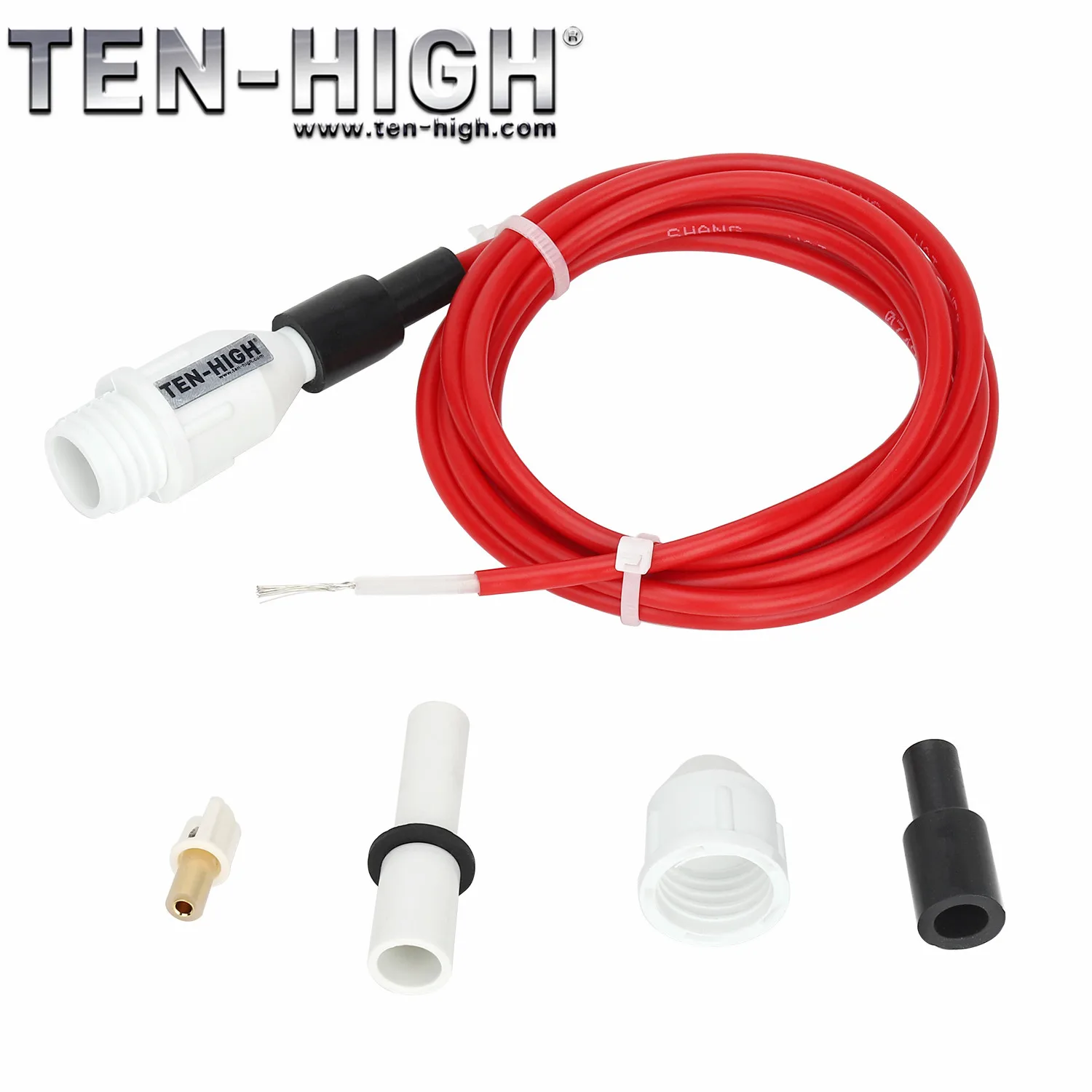 Ten-high High voltage wire adapter for laser machine connectors CO2 insulated power supply laser tube 40KV carving cutting 2m