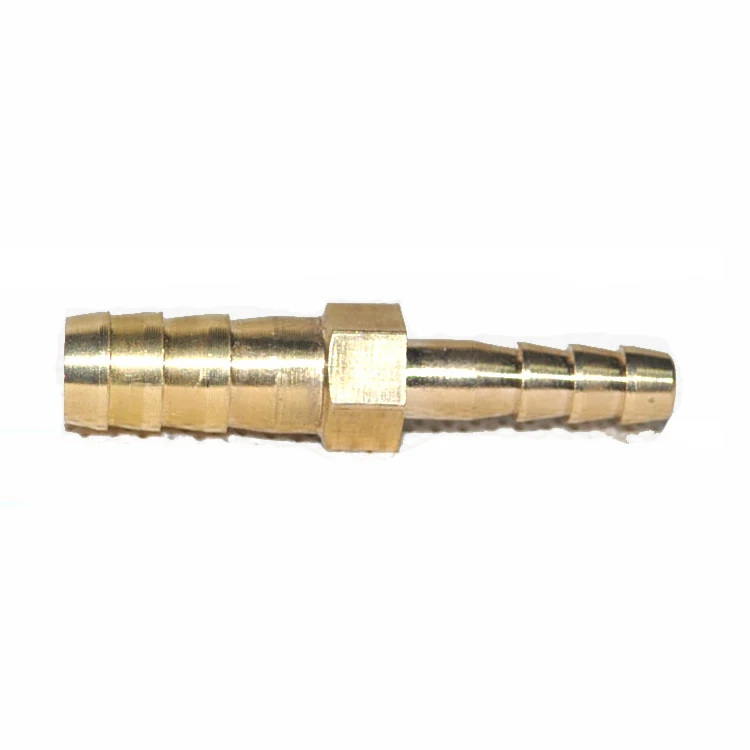 Brass Reducing Straight Hose Barb 2 Way Pipe Fitting Reducer Copper Joiner Splicer Connector Coupler Adapter For Fuel Gas Water