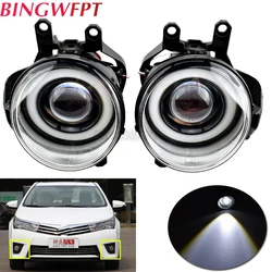 Fog Lights headlight For Toyota Corolla 2014 2015 2016 foglights headlights Angel eye fog light for corolla Fog lamps DRL foglig