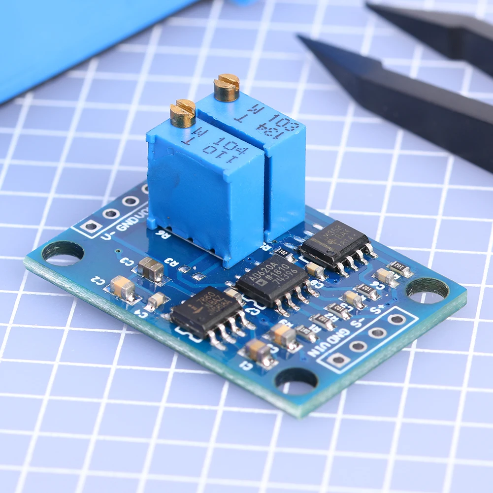 3-12V DC High Precision AD620 Microvolt mV Voltage Amplifier Module Small Signal Instrumentation Amplifier Board