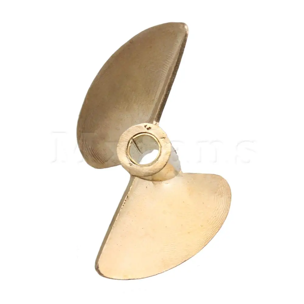 Mxfans Dia 4mm Shaft Center Hole RC Boat 2 Leaves Brass Propeller Dia 37mm P1.4