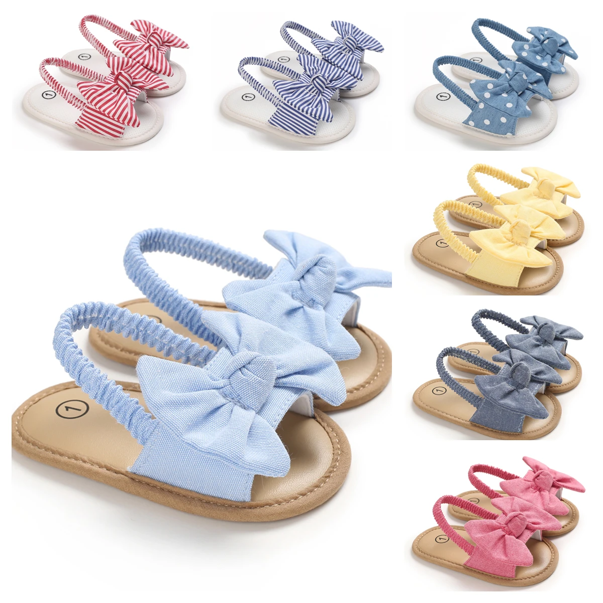 SAMITA 2024 New 0-18m Summer Newborn Girl Sandalias Butterfly  Non Slip  Shoes