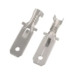 100Pcs/200Pcs H62 Messing Vertind 6.3Mm DJ611-6.3A Auto Terminal Automotive Connector Mannelijke Terminal