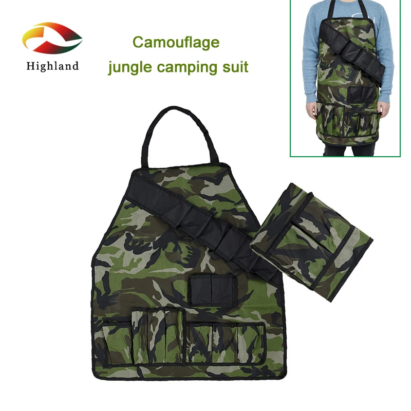 600D Oxford Cloth Camouflage Camouflage Jungle Camping Suit Cover Stain Resistant Apron Camouflage Suit Camping Apron