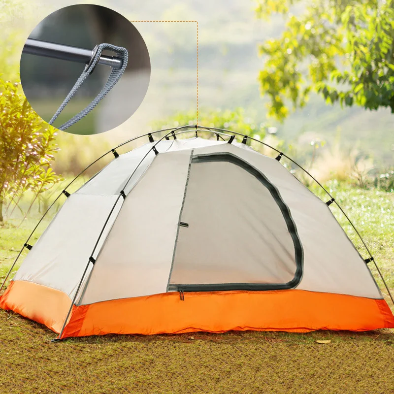 Hewolf-Tente de camping double couche ultralégère, perche en aluminium, imperméable, coupe-vent, extérieur, plage, Barraca, 1595 kg, 2.51