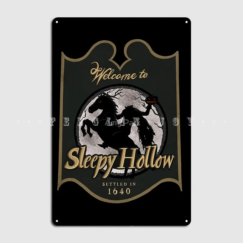 Welcome To Sleepy Hollow Poster Metal Plaque Pub Bar Cave Printing Garage Decoration Tin Sign Poster