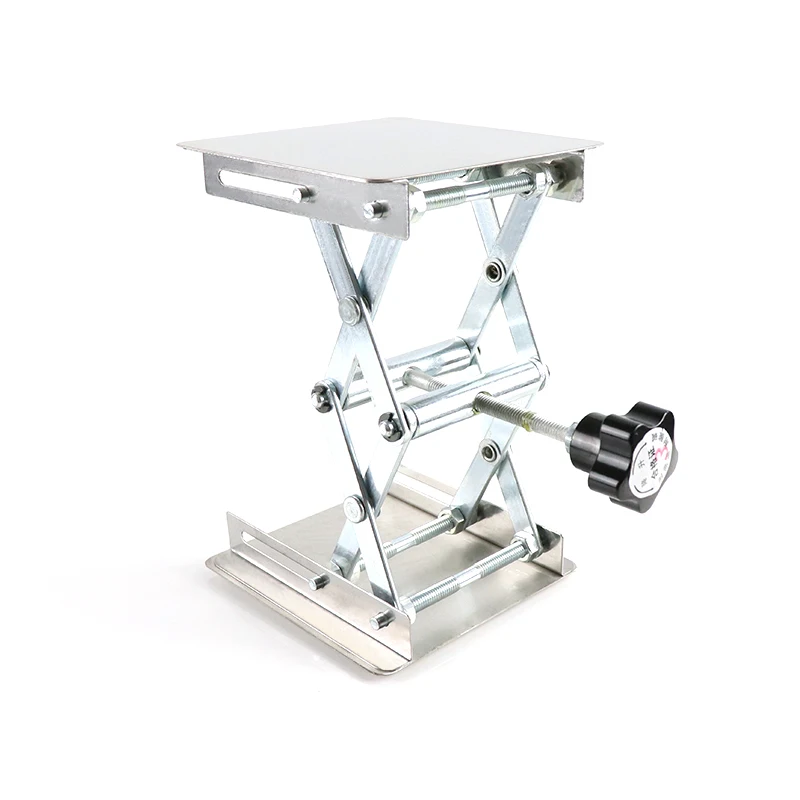 Lab Jack Laboratorium Ondersteuning Jacks Laadvermogen 5Kg Rvs Schilderen Heftafel Raising Platform ''Inch 100x100mm