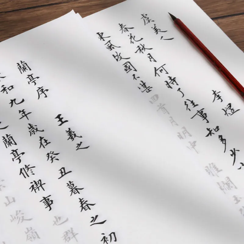 Zestaw zeszytów do kaligrafii chińskiej: Sutra Serca, Tao Te Ching, zeszyt do ćwiczeń dla początkujących uczniów, papier Xuan do ćwiczeń poezji.