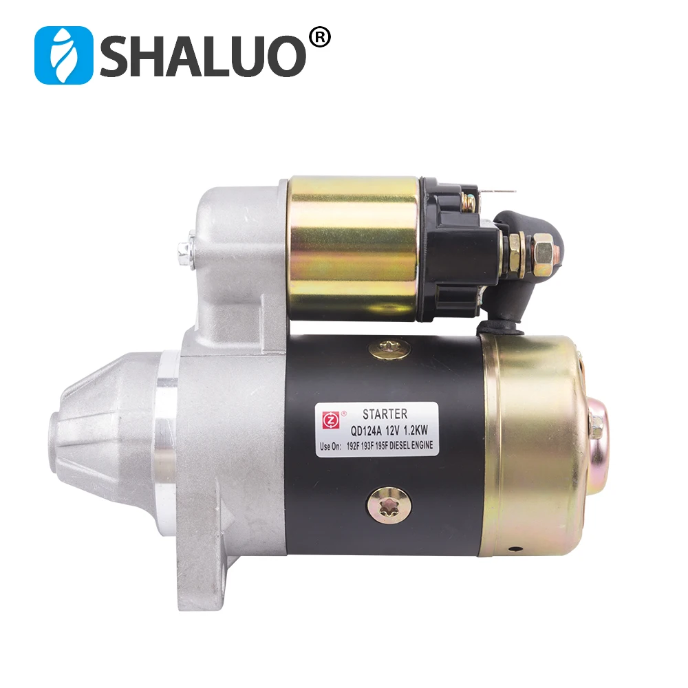 Top QD124A 12V 1.2KW Diesel Generator Engine Starter Motor Copper Made For 186F 188F 192F  Motor starter Genset Accessories