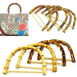 Poignée en bambou en forme de D, sac à main fourre-tout bricolage, accessoire de sac exécutif, 1PC