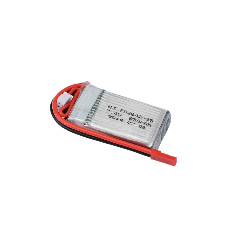 Bateria Lipo para Helicóptero RC Quadcopter, 7.4V 850mAh, 782642 2s, WLtoys V912, V262, V353, BQ202, Peças sobressalentes