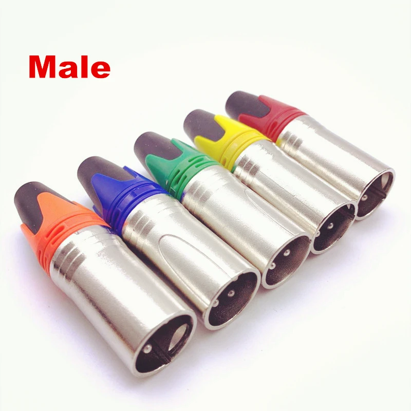 Màu Ngẫu Nhiên 1 Cái Chất Lượng Cao Nghề Nghiệp Âm Thanh 3Pin XLR Adapter Nữ/Nam 3-Cole Cắm Micro Cổng Kết Nối cắm MIC Adapter