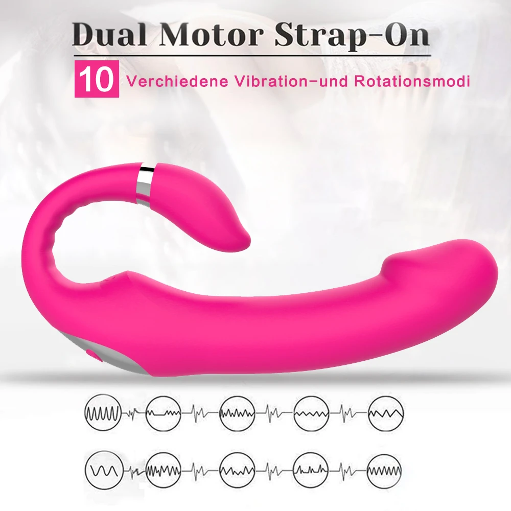 Strapless Dildo Vibrator For Women Double Penetration Strapon For Lesbian Anal Massager Toys For Adults 18 Sex Vibrator Female