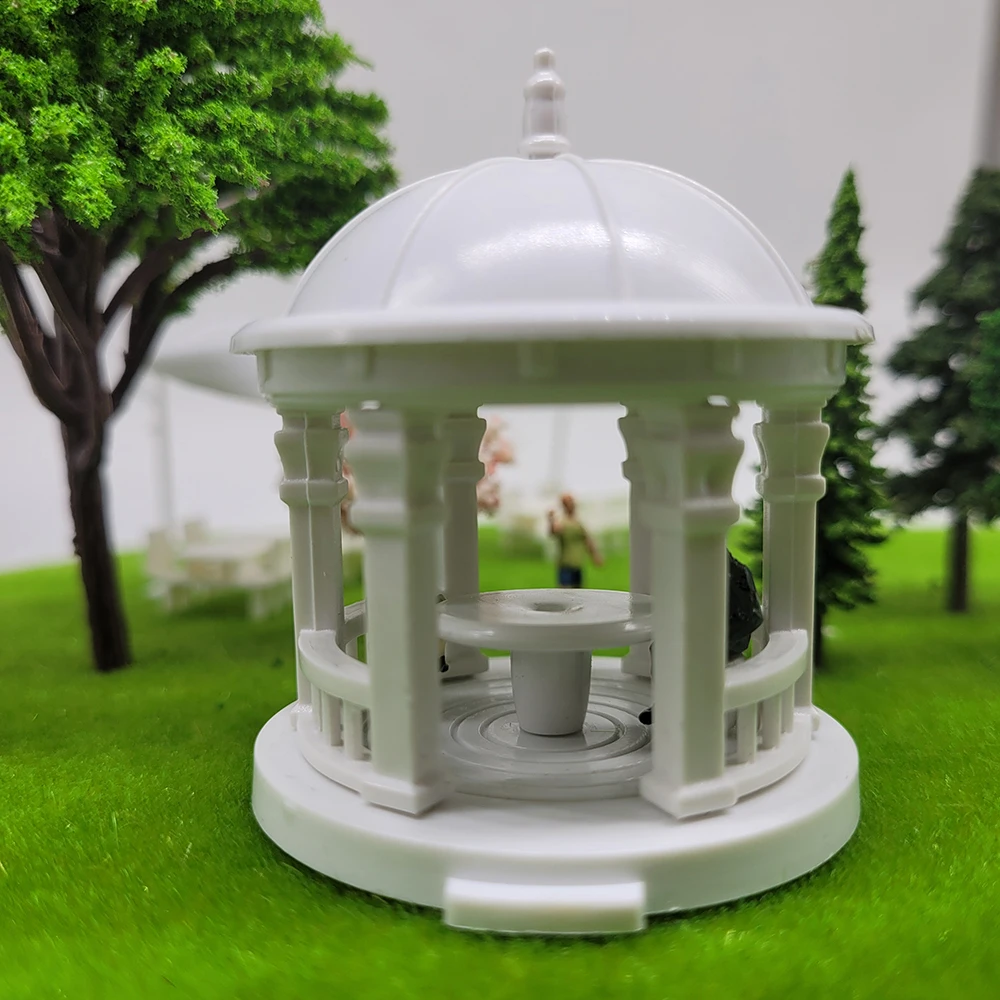 1:87 Ho Scale Pavilion รุ่นยุโรปสไตล์การก่อสร้าง Buliding Gloriette รุ่น Field Resting Place/รถไฟรถไฟเค้าโครง