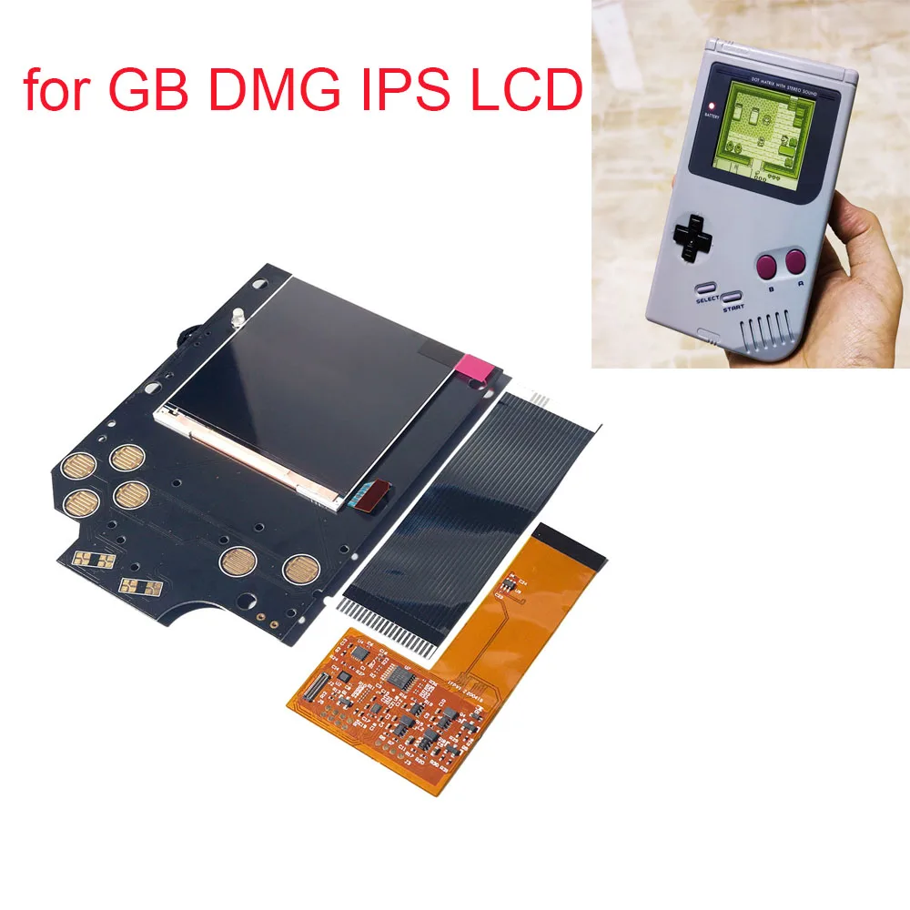 Highlight IPS LCD Full Screen Kits Replacement for GB DMG IPS LCD Backlight High light Brightness 36 retro color combinations