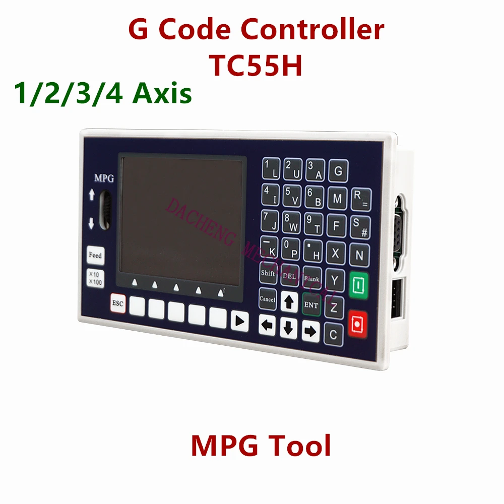 CNC 컨트롤러 TC55H USB 스틱 G 코드 스핀들 제어판, MPG 스탠드 단독 선반 밀링 머신 컨트롤러, 1-4 축