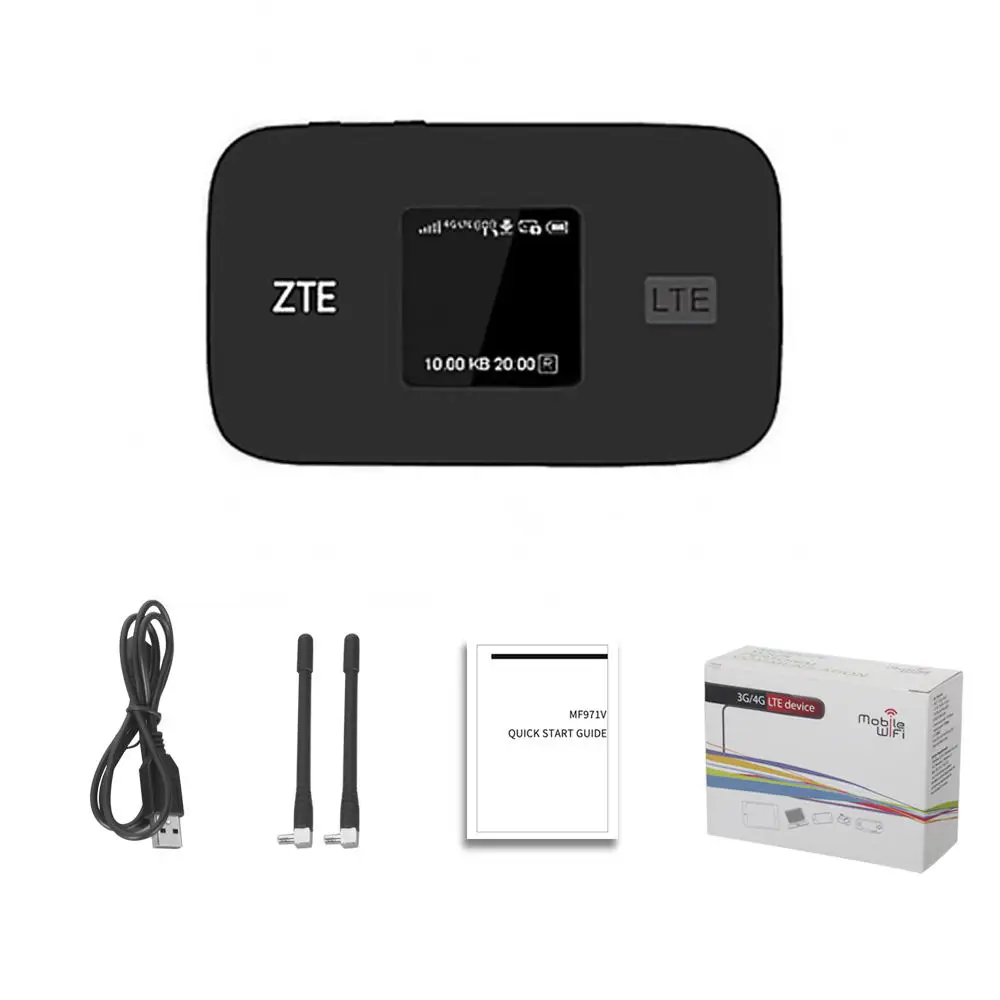 Original Unlocked ZTE MF971V 300Mbps 4G+ LTE Cat6 Mobile WiFi Hotspot 4G mifi bands FDD B1/2/3/4/5/7/8/17&12/20/28 and TDD B38