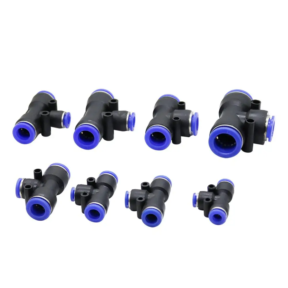 

Three-way reducer connector Slip Lock Quick Access Port Tee Garden Water Pipe Hose Joint Pneumatic Coupling 3pcs