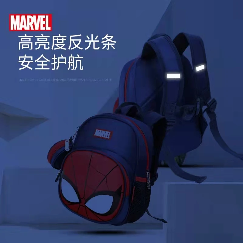 Disney New Kindergarten Backpack For Boys Student Shoulder School Bag For Age 4-9 Years Spider Man Captain America Mochilas