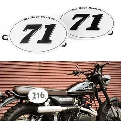 Table Number Plate Motorcycle NO.71/NO.216 Bracket License plate Vintage For MOTO CAFE RACER Scrambler