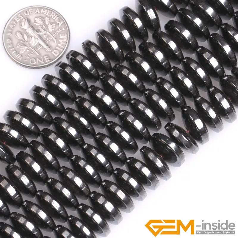 Natural Magnetic Black Hematite Rondelle Spacer Loose Beads For Jewelry Making Strand 15 inch DIY Jewelry Accessorries Bead Gift