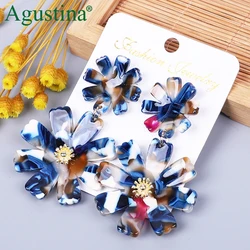 Agustina 2021 New Flower Earrings Fashion Jewelry Women Dangle Earrings Girls Drop Earrings Cute Earring Long Earings Wholesale