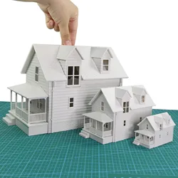 Evemodel 1 Unit O HO N Scale Village House White Blank Architectural Buildings Unassembled