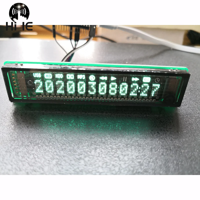 12-Bit Lattice VFD Module Screen Panel Graphical Lattice Fluorescent Display With Font Board SPI interface