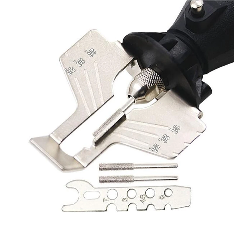 Chainsaw Sharpening Kit Electric Grinder Sharpening Polishing Attachment Set Saw Chains Tool  Drill Rotary Accessories Tools