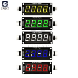 デジタルLEDチューブディスプレイモジュール,10進数,7セグメント,黄色,白,赤,緑,青,tm1637,0.56インチ,4ビット