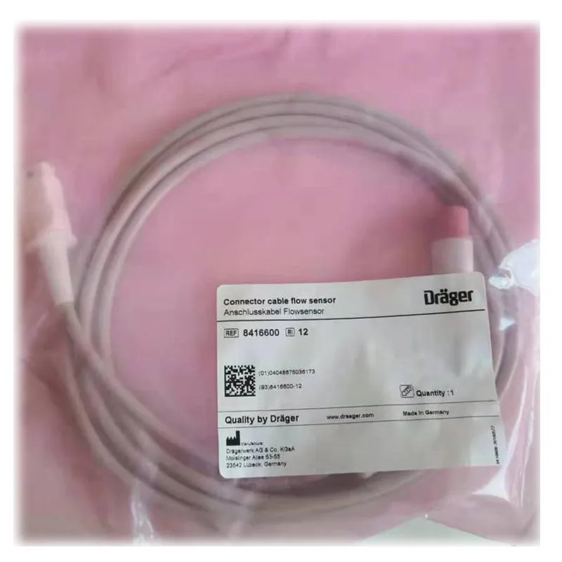 Original Draeger Neonatal Flow Sensor cable Flow sensor connector cable For V300 VN500 8416600