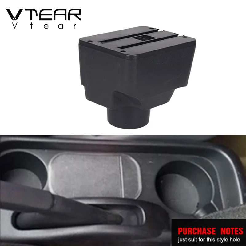 Vtear Car Armrest USB Storage Box Leather Arm Rest Center Censole Cushion Interior Accessories Decoration For Hyundai Elantra XD