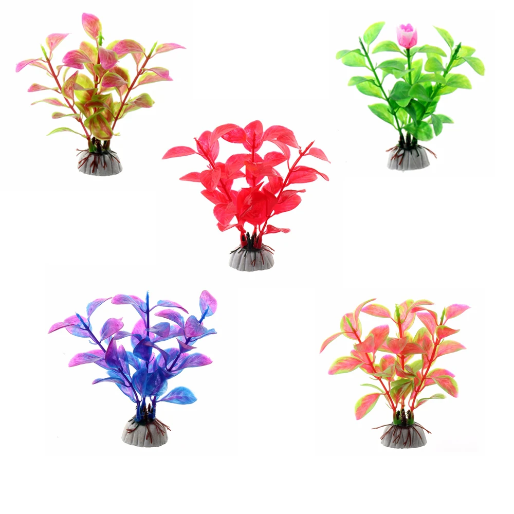 5 Color Aquarium Decorative Accessories Aquarium Decorative Simulation Artificial Flower Plant Environmental Protection Material